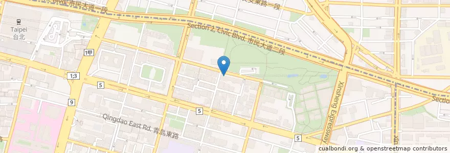 Mapa de ubicacion de 天和鮮物 en 臺灣, 新北市, 臺北市, 中正區.