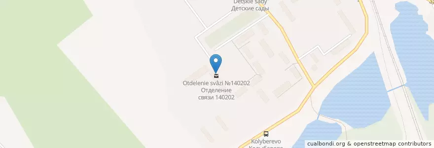 Mapa de ubicacion de Отделение связи №140202 en Rusland, Centraal Federaal District, Oblast Moskou, Городской Округ Воскресенск.