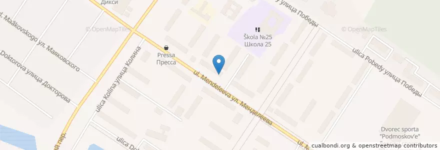 Mapa de ubicacion de Отделение связи №140205 en Rusia, Distrito Federal Central, Óblast De Moscú, Городской Округ Воскресенск.