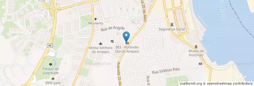 Mapa de ubicacion de BES - Portimão Qta do Amparo en Portogallo, Algarve, Algarve, Faro, Portimão, Portimão.