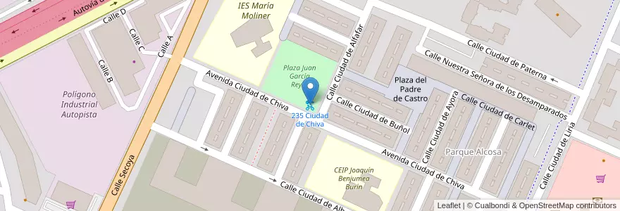 Mapa de ubicacion de 235 Ciudad de Chiva en Espanha, Andaluzia, Sevilla, Sevilla.