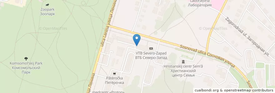 Mapa de ubicacion de Вятка-банк en Rusia, Приволжский Федеральный Округ, Óblast De Kírov, Городской Округ Кирово-Чепецк.