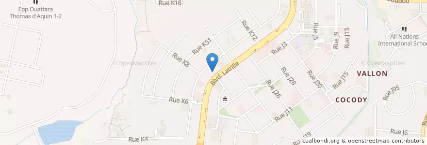 Mapa de ubicacion de Planète BMW en コートジボワール, アビジャン, Cocody.