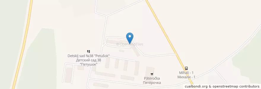 Mapa de ubicacion de Отделение связи №140343 en Rusland, Centraal Federaal District, Oblast Moskou, Городской Округ Егорьевск.