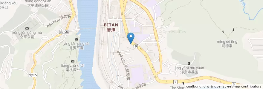 Mapa de ubicacion de 新巴黎麻辣滷味 en Taiwan, New Taipei, Xindian District.
