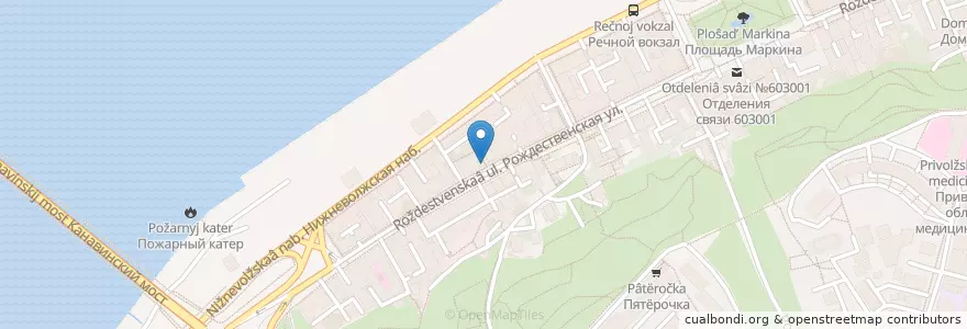Mapa de ubicacion de La Cantinetta da Roberto en Rusia, Приволжский Федеральный Округ, Óblast De Nizhni Nóvgorod, Городской Округ Нижний Новгород.