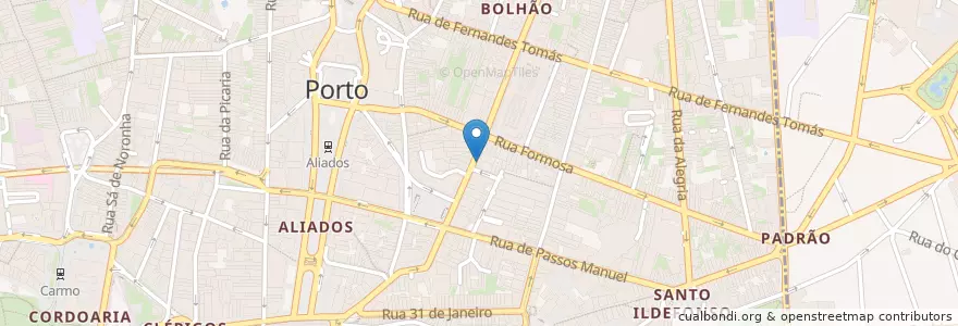 Mapa de ubicacion de Farmácia Sá da Bandeira en Portekiz, Norte, Área Metropolitana Do Porto, Porto, Porto, Cedofeita, Santo Ildefonso, Sé, Miragaia, São Nicolau E Vitória.
