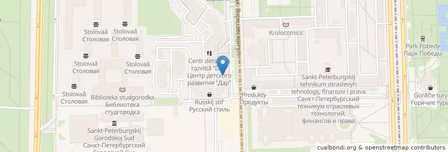 Mapa de ubicacion de ИтаноМед en 俄罗斯/俄羅斯, Северо-Западный Федеральный Округ, 列宁格勒州, Санкт-Петербург, Московский Район.