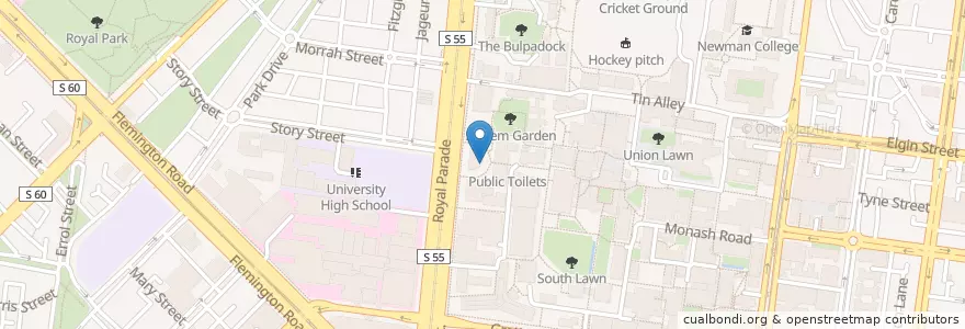 Mapa de ubicacion de Percy's en Australia, Victoria, City Of Melbourne.