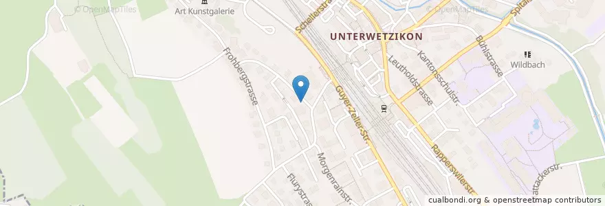 Mapa de ubicacion de Parkplatz der Siebentags-Adventisten en Zwitserland, Zürich, Bezirk Hinwil, Wetzikon (Zh).