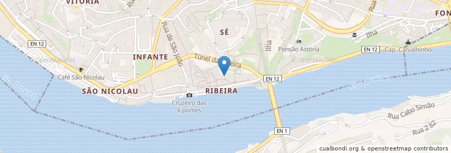 Mapa de ubicacion de O Meu Mercedes en 포르투갈, 노르트 지방, 포르투, Área Metropolitana Do Porto, Porto, Vila Nova De Gaia, Santa Marinha E São Pedro Da Afurada.
