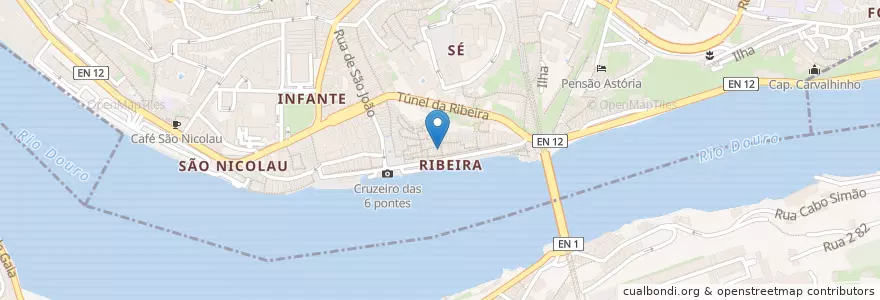 Mapa de ubicacion de Canastra en Portugal, Norte, Porto, Área Metropolitana Do Porto, Porto, Vila Nova De Gaia, Santa Marinha E São Pedro Da Afurada.
