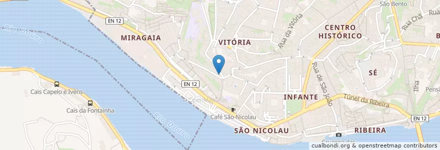 Mapa de ubicacion de Cometa en Portugal, Norte, Porto, Área Metropolitana Do Porto, Porto, Vila Nova De Gaia, Cedofeita, Santo Ildefonso, Sé, Miragaia, São Nicolau E Vitória.