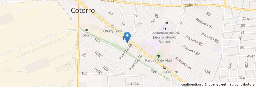 Mapa de ubicacion de Libreria Cotorro en 쿠바, La Habana, Cotorro.