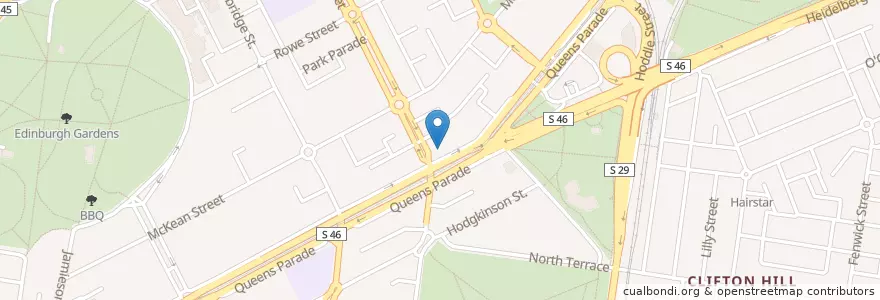 Mapa de ubicacion de Clifton Hill Pharmacy en Australia, Victoria, City Of Yarra.