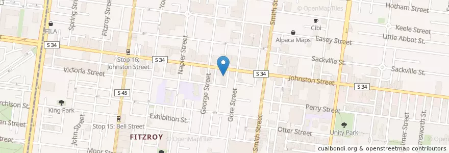 Mapa de ubicacion de Juddy Roller en استرالیا, Victoria, City Of Yarra.