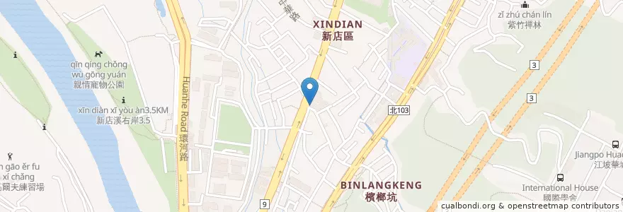 Mapa de ubicacion de 合作金庫商業銀行 en 臺灣, 新北市, 新店區.