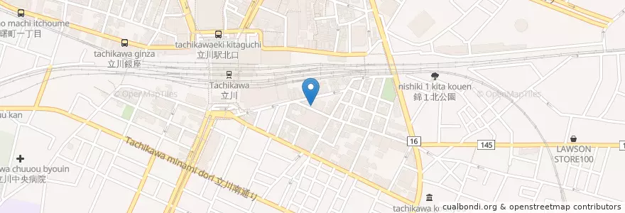 Mapa de ubicacion de 旬菜酒場ほおずき en Japan, Tokio, 立川市.