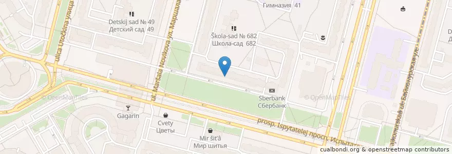 Mapa de ubicacion de Петербургский аптеки №250 en Russland, Föderationskreis Nordwest, Oblast Leningrad, Sankt Petersburg, Приморский Район, Округ Озеро Долгое.