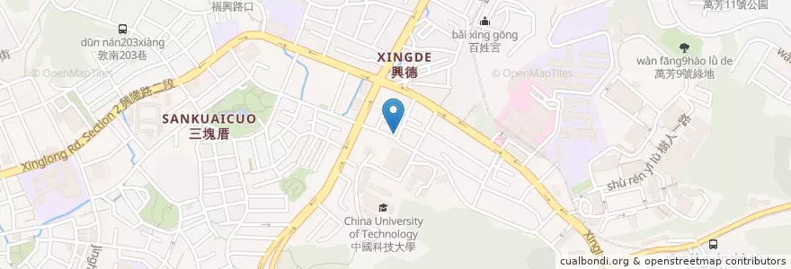 Mapa de ubicacion de 兄弟麵館 en Тайвань, Новый Тайбэй, Тайбэй, 文山區.