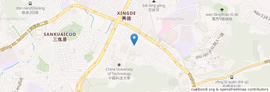 Mapa de ubicacion de 僑緣平價越南美食 en Taiwan, Nuova Taipei, Taipei, 文山區.
