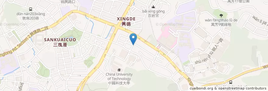 Mapa de ubicacion de 小點心世界鍋貼大王 en Taiwan, 新北市, Taipei, 文山區.