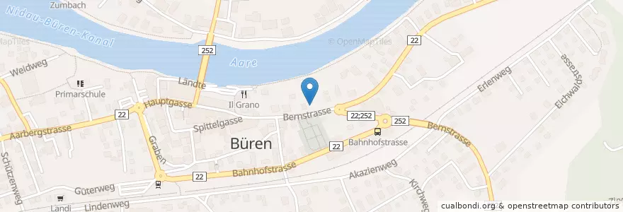 Mapa de ubicacion de Dr.Markus Germann en Schweiz, Bern, Verwaltungsregion Seeland, Verwaltungskreis Seeland, Büren An Der Aare.