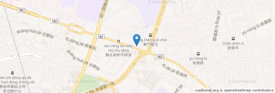 Mapa de ubicacion de 千香漢堡 en 臺灣, 臺南市, 東區.