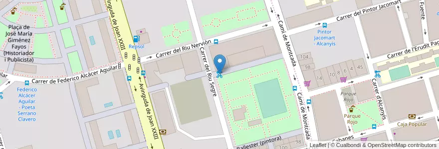 Mapa de ubicacion de 236 Riu Segre - Rafael Company en 스페인, Comunitat Valenciana, València / Valencia, Comarca De València, València.