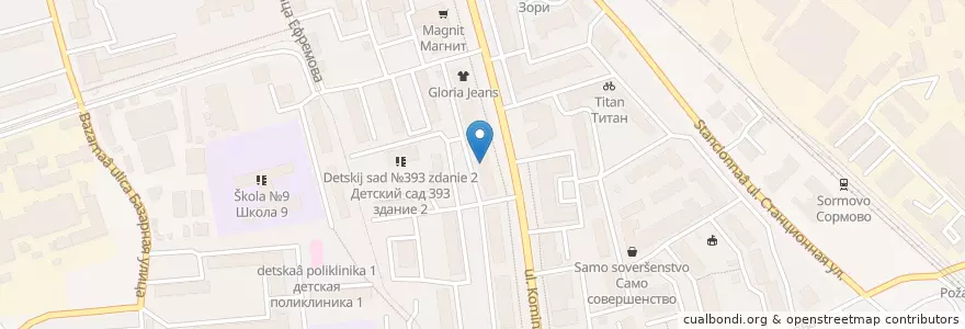 Mapa de ubicacion de АкБарс Банк en ロシア, 沿ヴォルガ連邦管区, ニジニ・ノヴゴロド州, ニジニ・ノヴゴロド管区.