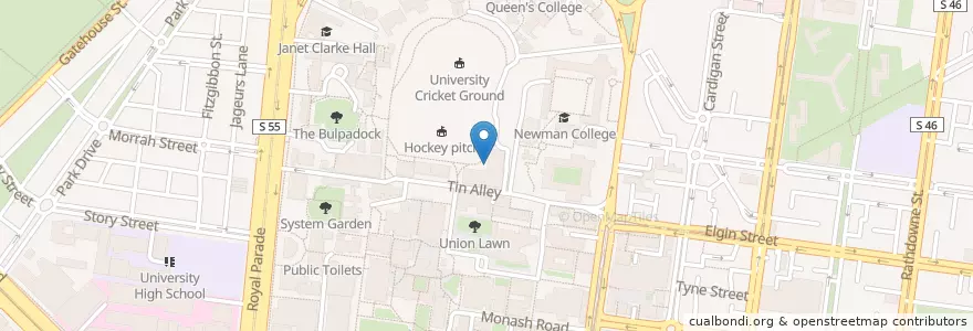 Mapa de ubicacion de BBQ stove en オーストラリア, ビクトリア, City Of Melbourne.