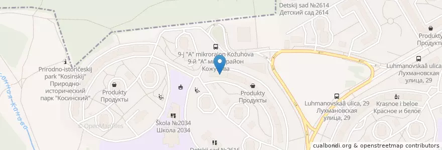 Mapa de ubicacion de Корунд en Россия, Центральный Федеральный Округ, Москва, Восточный Административный Округ, Район Косино-Ухтомский.