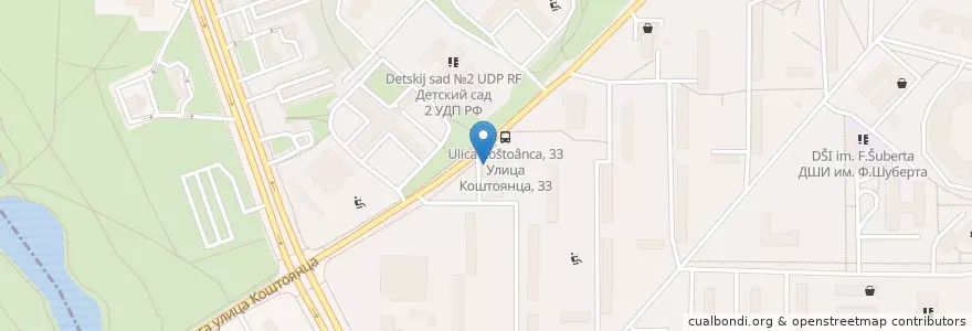 Mapa de ubicacion de Аптека 36,6 en 俄罗斯/俄羅斯, Центральный Федеральный Округ, Москва, Западный Административный Округ, Район Проспект Вернадского.