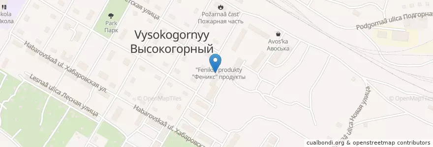 Mapa de ubicacion de Аптека en Russie, District Fédéral Extrême-Oriental, Kraï De Khabarovsk, Ванинский Район, Высокогорненское Городское Поселение.