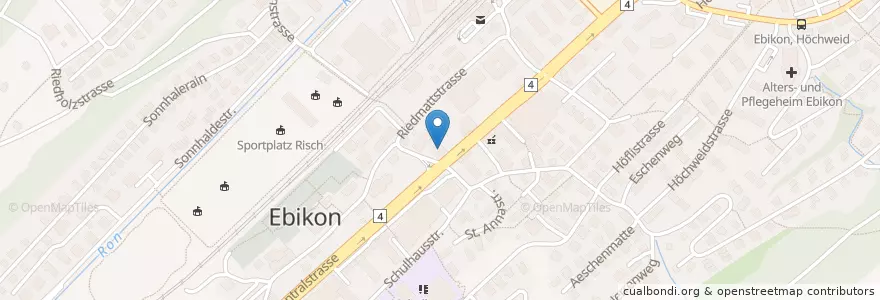 Mapa de ubicacion de Restaurant Sonne en Suiza, Lucerna, Ebikon.