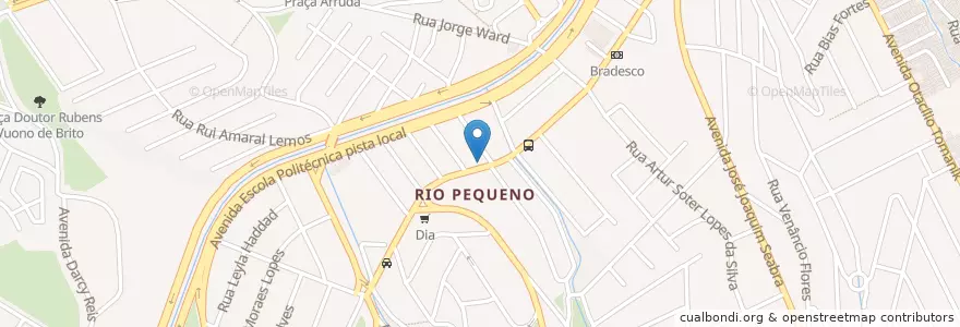 Mapa de ubicacion de Dr Geraldo en Brazilië, Regio Zuidoost, São Paulo, Região Geográfica Intermediária De São Paulo, Região Metropolitana De São Paulo, Região Imediata De São Paulo, São Paulo.