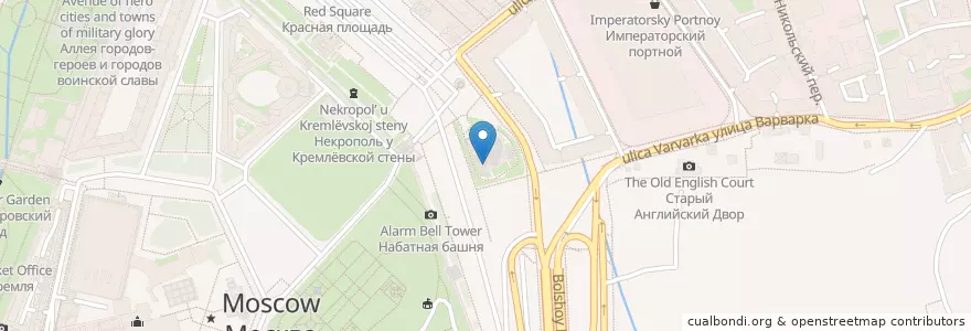 Mapa de ubicacion de Церковь Варлаама Хутынского en Rusia, Центральный Федеральный Округ, Москва, Центральный Административный Округ.