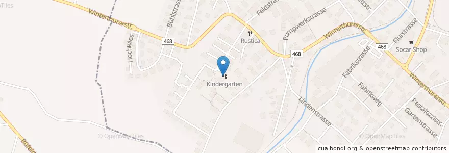Mapa de ubicacion de Kindergarten en Suisse, Thurgovie, Bezirk Münchwilen, Sirnach.