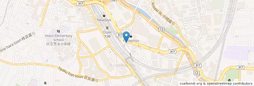 Mapa de ubicacion de くろ○ en Giappone, Tokyo, 品川区.