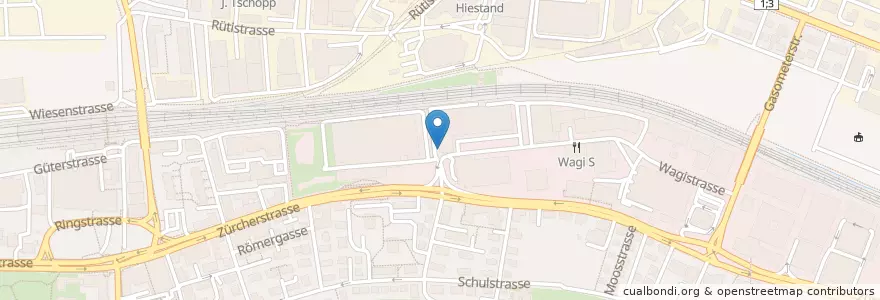 Mapa de ubicacion de Casa do Benfica Zurique en Svizzera, Zurigo, Bezirk Dietikon, Schlieren.