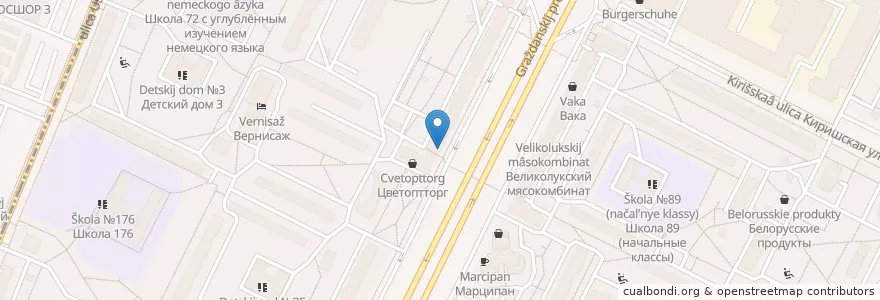 Mapa de ubicacion de Петербургские аптеки en Rusland, Северо-Западный Федеральный Округ, Oblast Leningrad, Sint-Petersburg, Калининский Район, Округ № 21.