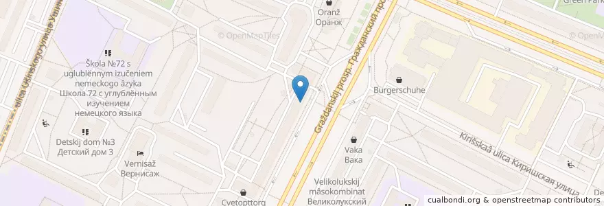 Mapa de ubicacion de ЭнергоМашБанк en Russia, Northwestern Federal District, Leningrad Oblast, Saint Petersburg, Калининский Район, Округ № 21.