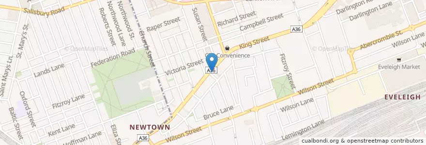 Mapa de ubicacion de Burgerfuel en Australie, Nouvelle Galles Du Sud, Council Of The City Of Sydney, Sydney.