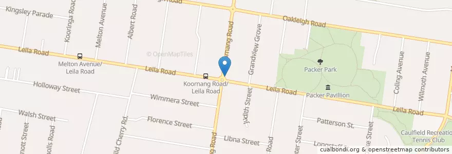 Mapa de ubicacion de Left Field en 오스트레일리아, Victoria, City Of Glen Eira.