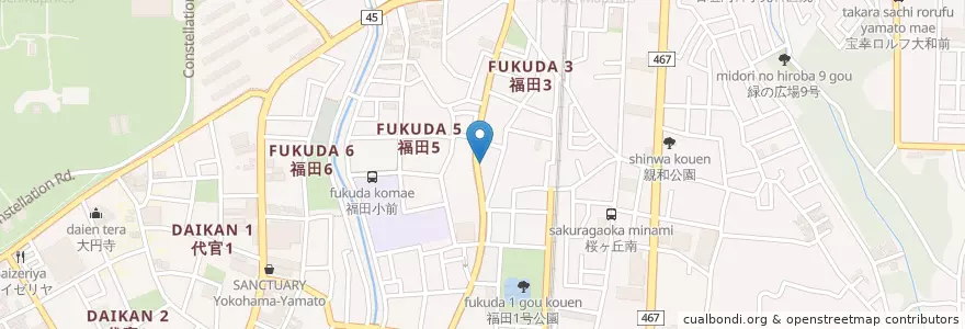 Mapa de ubicacion de 小泉歯科医院 en ژاپن, 神奈川県, 大和市.