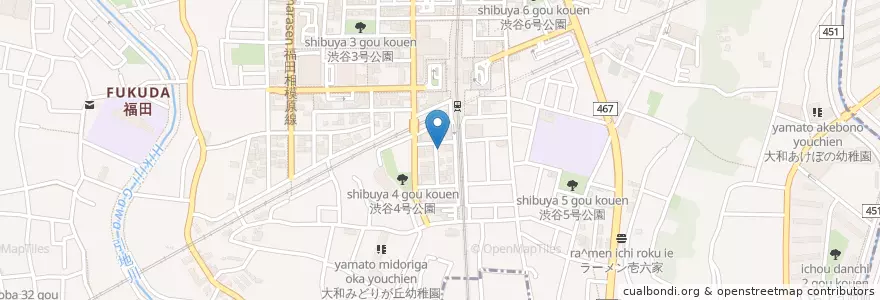 Mapa de ubicacion de 高座渋谷じんクリニック en Giappone, Prefettura Di Kanagawa, 大和市.