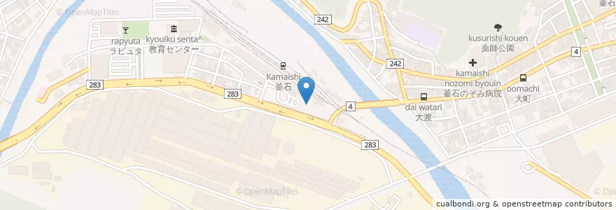 Mapa de ubicacion de トヨタレンタリース岩手 釜石駅前店 en 日本, 岩手県, 釜石市.