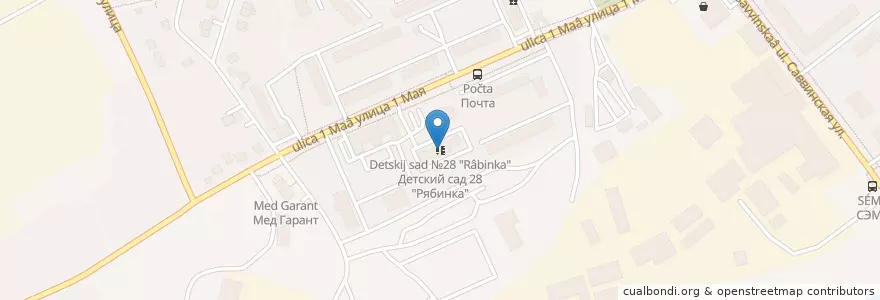Mapa de ubicacion de Детский сад №28 "Рябинка" en Russia, Distretto Federale Centrale, Oblast' Di Mosca, Городской Округ Балашиха.