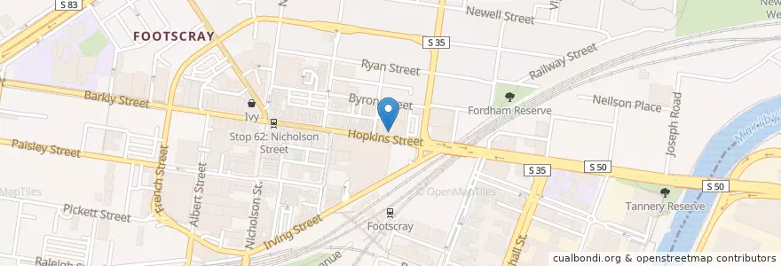 Mapa de ubicacion de Ethiopian Cafe en Австралия, Виктория, City Of Maribyrnong.