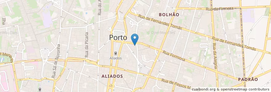 Mapa de ubicacion de Sanzala en Portekiz, Norte, Área Metropolitana Do Porto, Porto, Porto, Cedofeita, Santo Ildefonso, Sé, Miragaia, São Nicolau E Vitória.